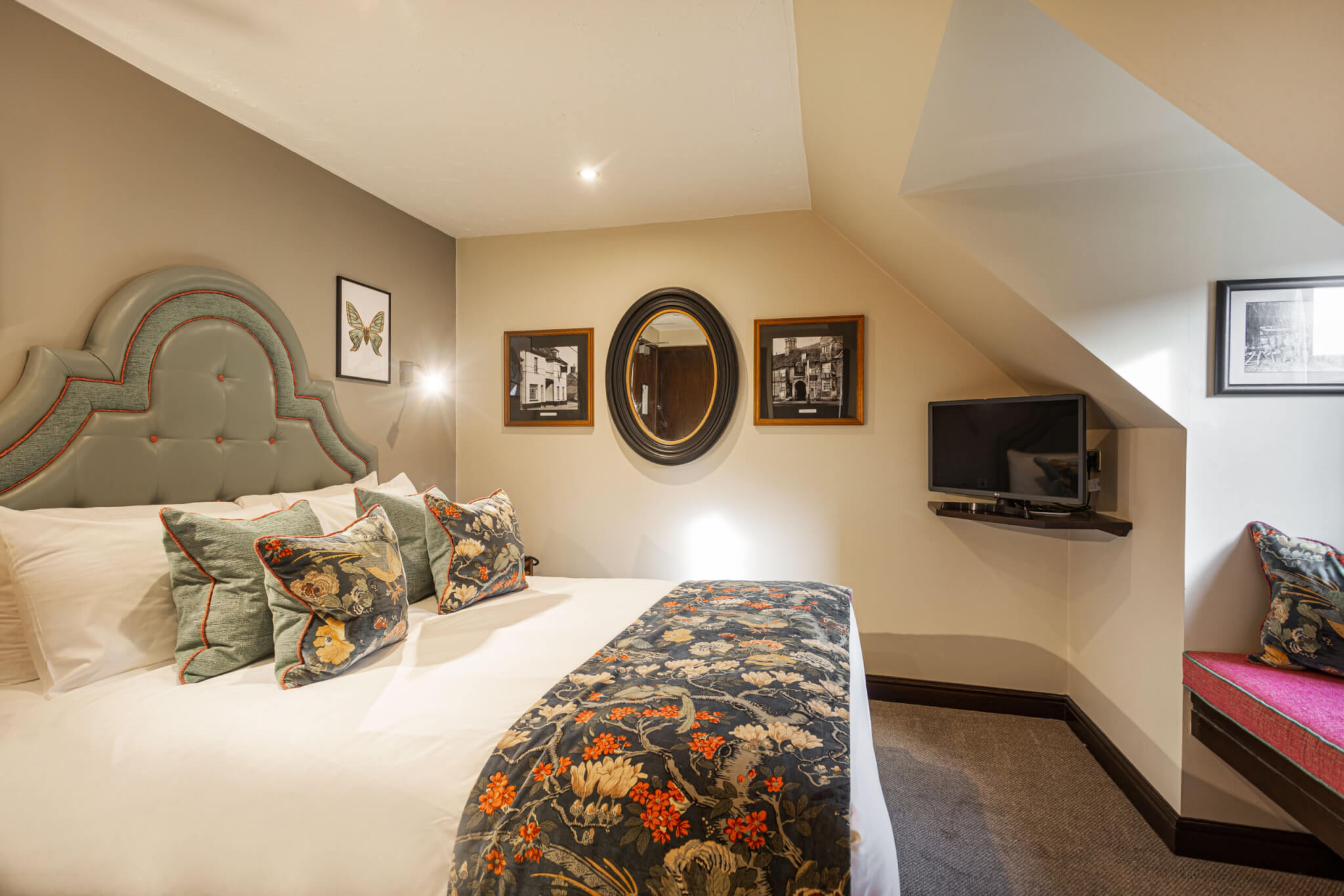 Bell Inn Hotel Stilton Classic Double Room Bedroom Area scaled