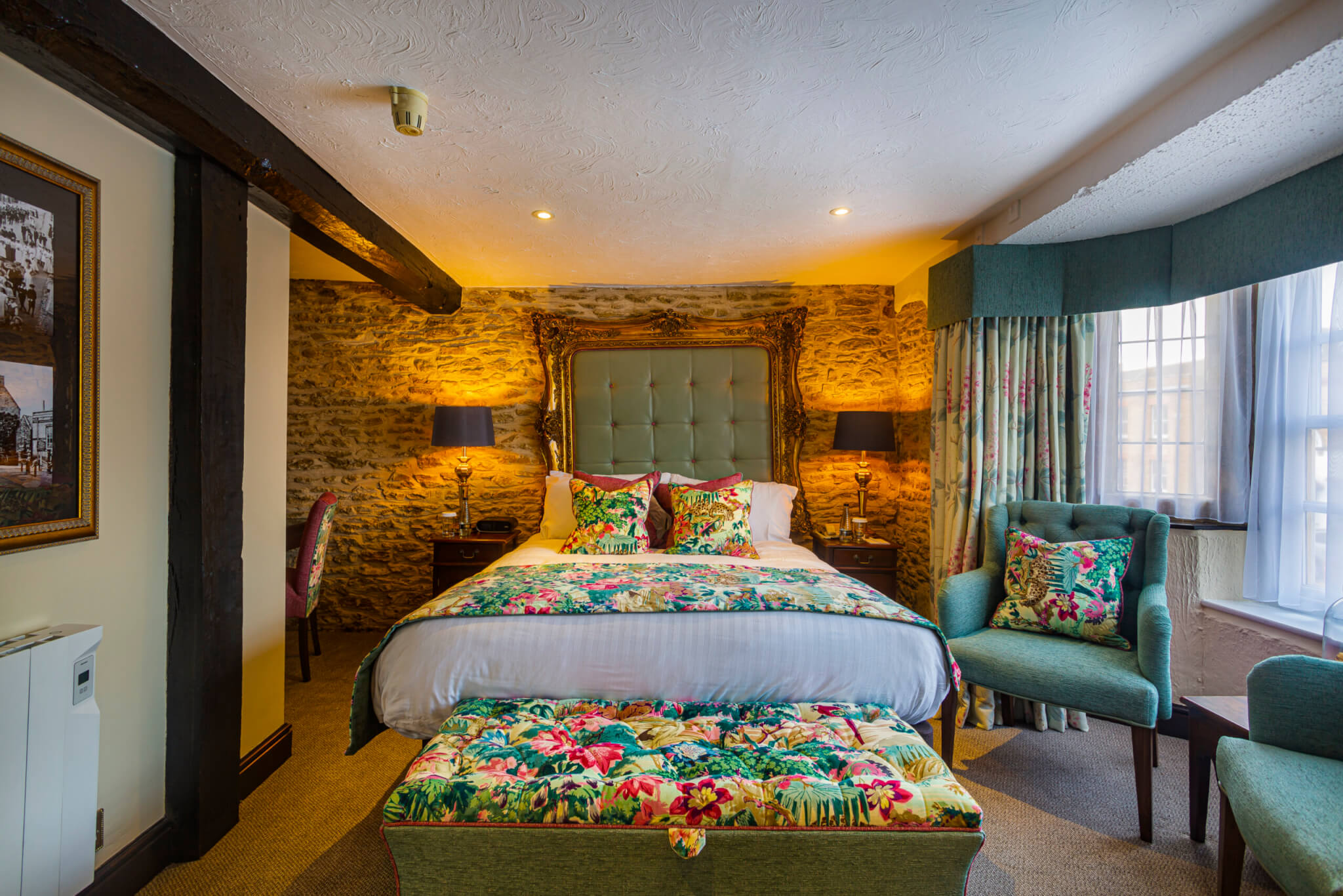 Bell Inn Hotel Stilton Superior Double Room Bed scaled
